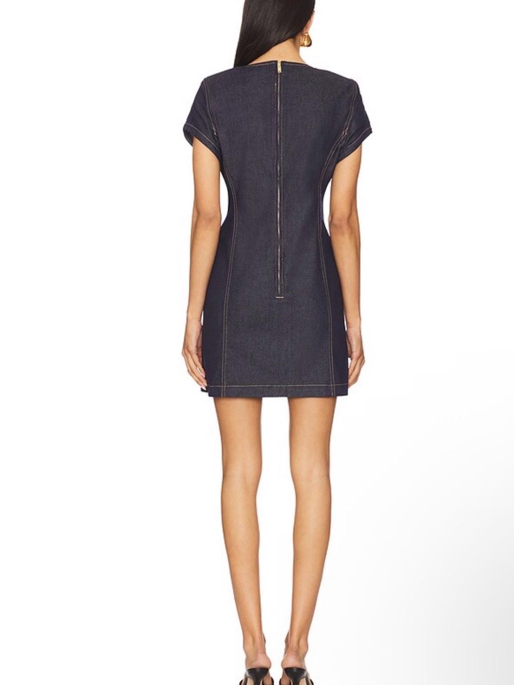 Generation Love Brunella Sheen Denim Mini Dress Women's Small - NEW $415 - Picture 2 of 6